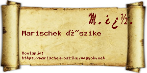 Marischek Őszike névjegykártya